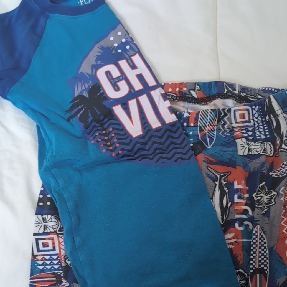 The Children's Place Chill Vibes Pajama Set - Blue and Red